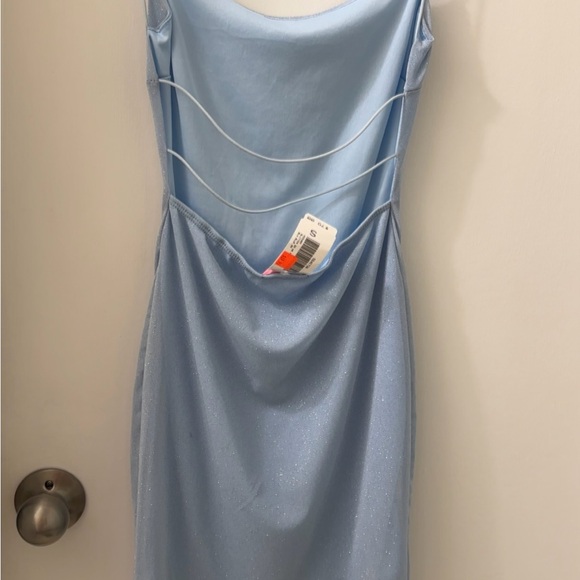 Elegant Light Blue Sparkle Dress - Picture 1 of 3